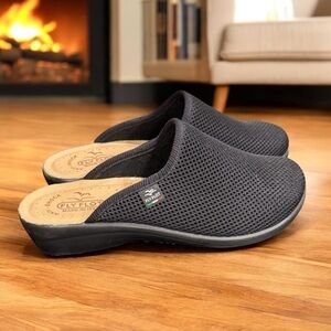 Fly Flot Black classic Mesh Clogs EU 39 /US 8 made in Italy NWOT